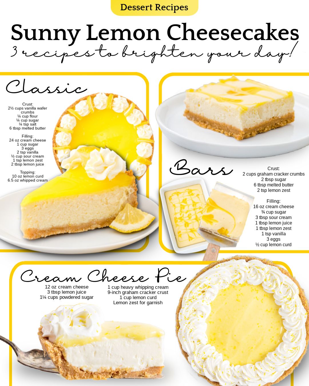 Sunny Lemon Cheesecakes