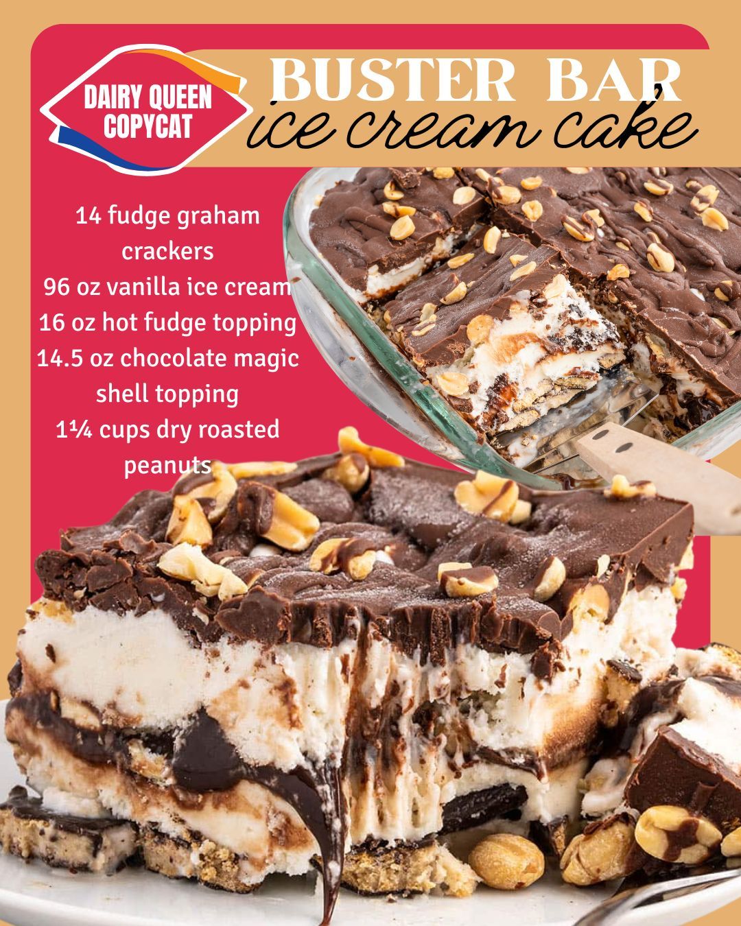 Copycat Buster Bar Ice Cream Cake