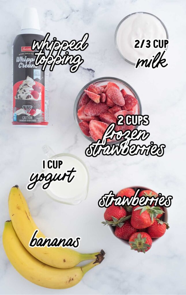Strawberry Banana Smoothie 3 Banana Smoothie Ingredients