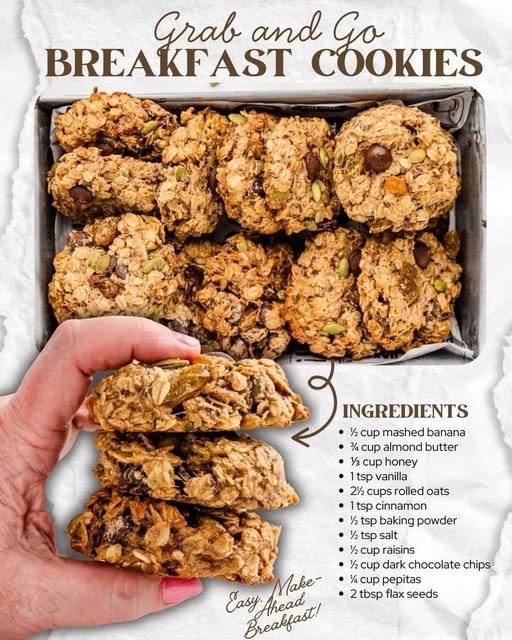 Grab and Go Breakfast Cookies 2 cookies