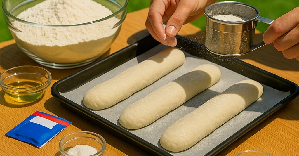 homemade golden crust baguette