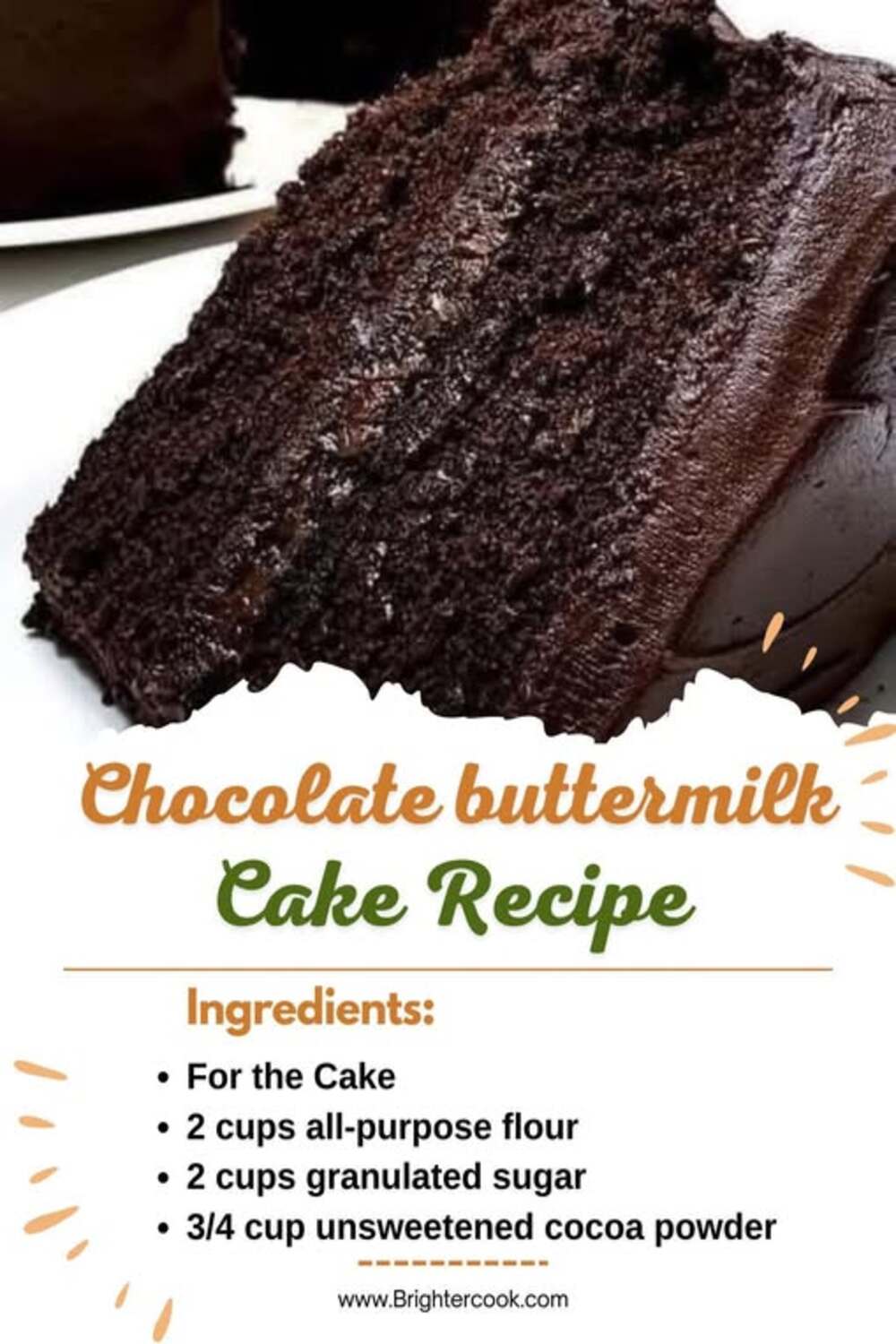 Chocolate Buttermilk Cake