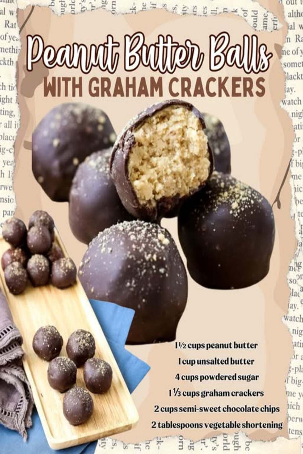 Peanut Butter Balls with Graham Crackers
