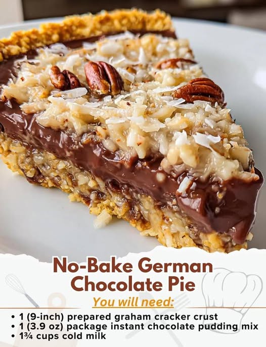 No-Bake German Chocolate Pie